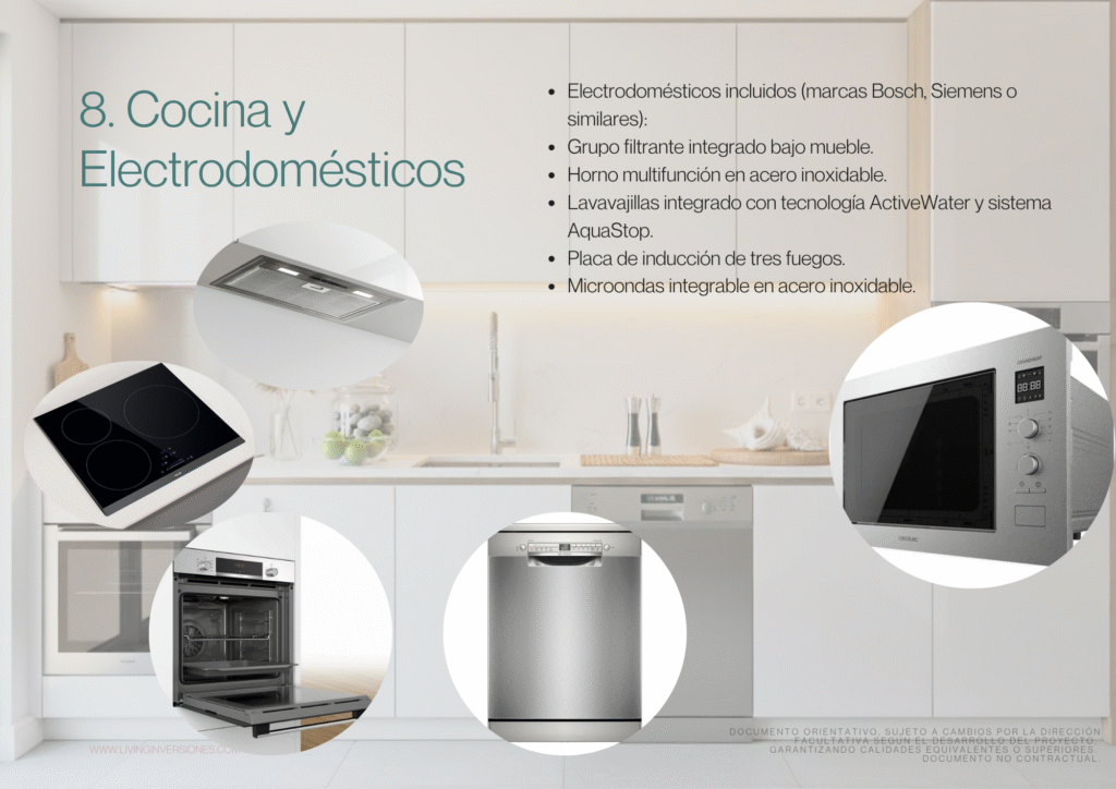 Cocina y electrodomésticos 2 Memoria de Calidades