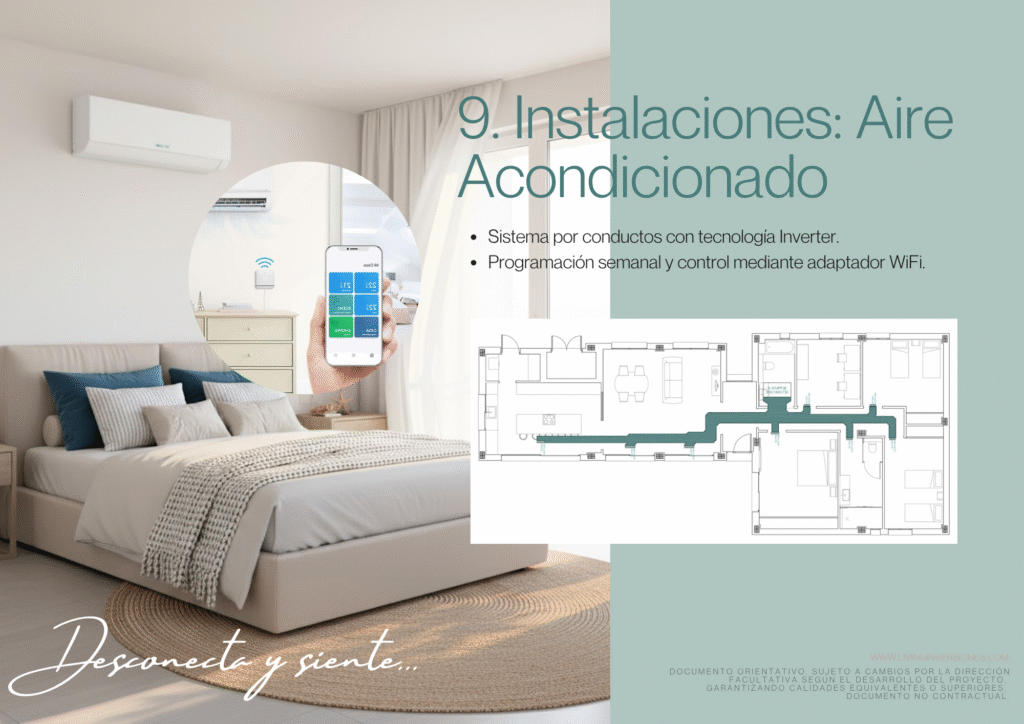 Instalaciones: Aire acondicionado Memoria de Calidades