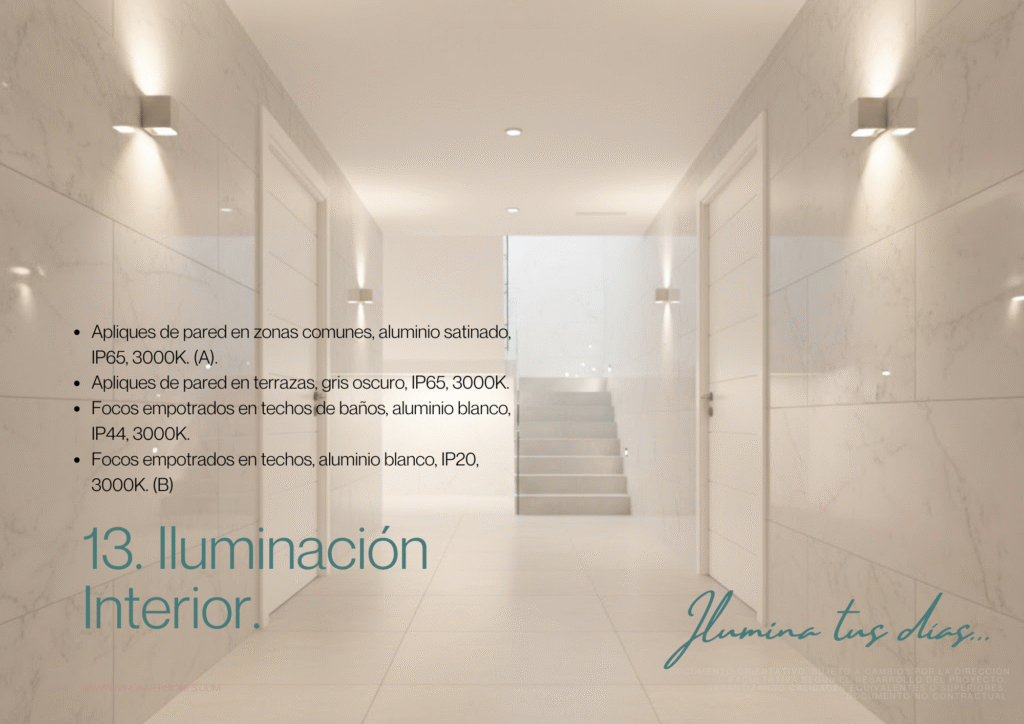 Iluminación Interior Memoria de Calidades