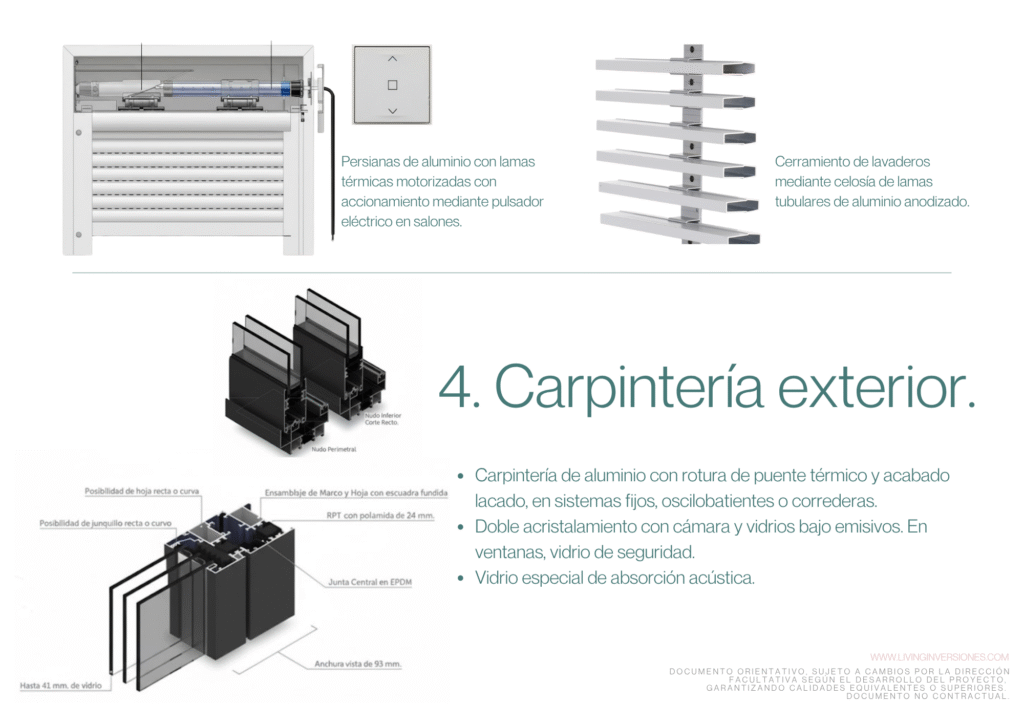 Carpintería exterior Memoria de Calidades