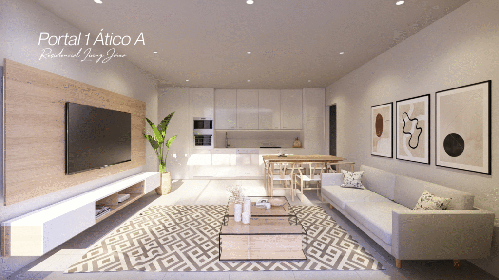 Portal 1 Ático A Salón-Cocina