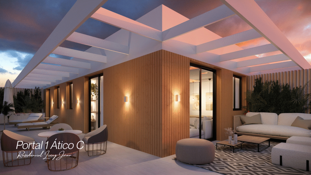 Portal 1 Ático C Terraza noche