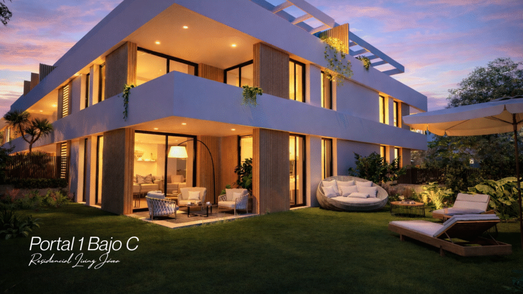 Portal 1 Bajo C Jardín atardecer